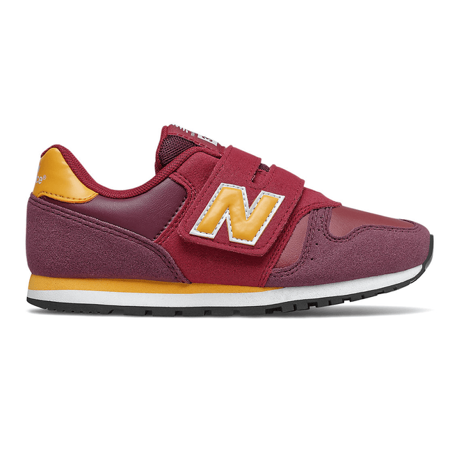 New Balance 373 Hook and Loop - NB Burgundy with NB Scarlet YV373KBY