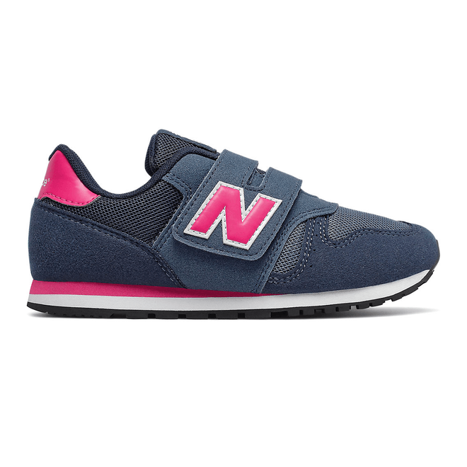 New Balance 373 Hook and Loop - Stone Blue with Exuberant Pink YV373AB
