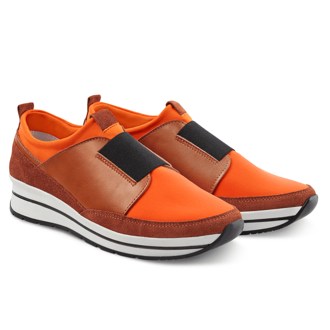 LaShoe Sock-Sneaker Orange 1510