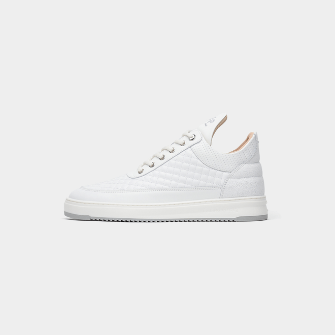 Filling Pieces Low Top Quilted White