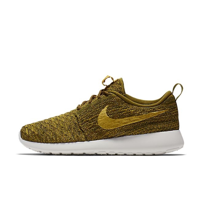 Nike Wmns Roshe One Flyknit (Olive Flak / Gold Lead - Sequoia - Sail) 704927 306