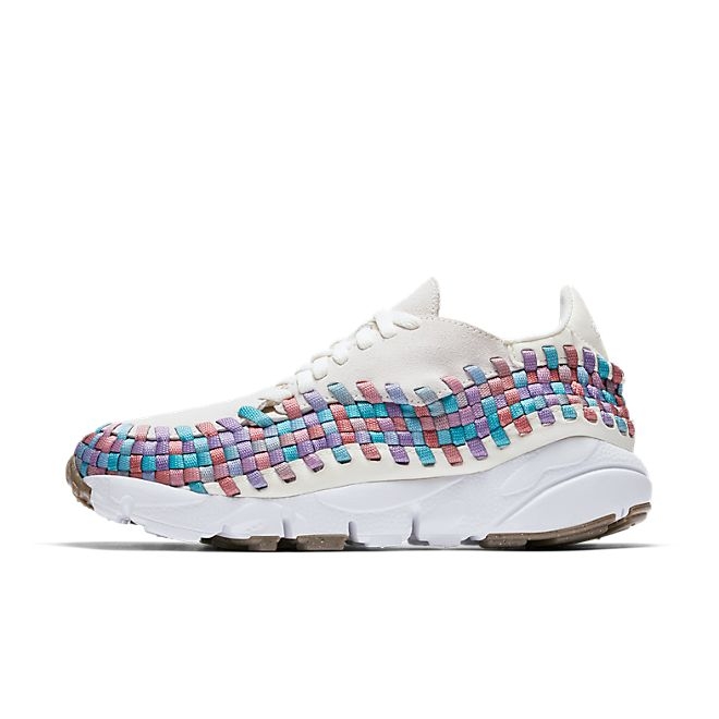 Nike Wmns Air Footscape Woven (Sail / White - Red Stardust - Orchid Mi 917698 100