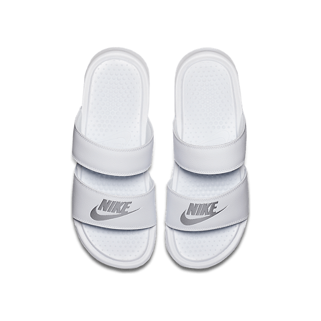 Nike Wmns Benassi Duo Ultra Slide White/ Metallic Silver 819717100